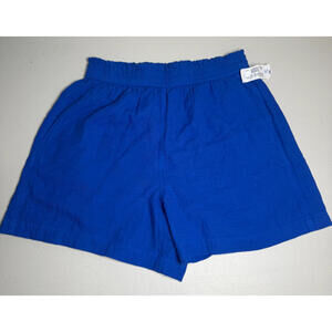 Lands' End Women’s‎ Cotton Gauze Blue Shorts Pockets Size S (6-8)